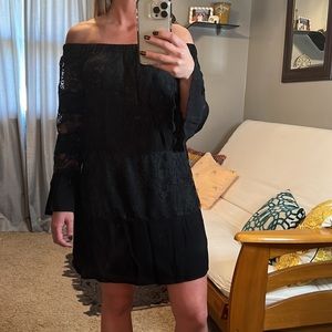 Little Black Lace Boho Dress